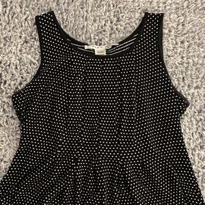 black and white polka dot chic top